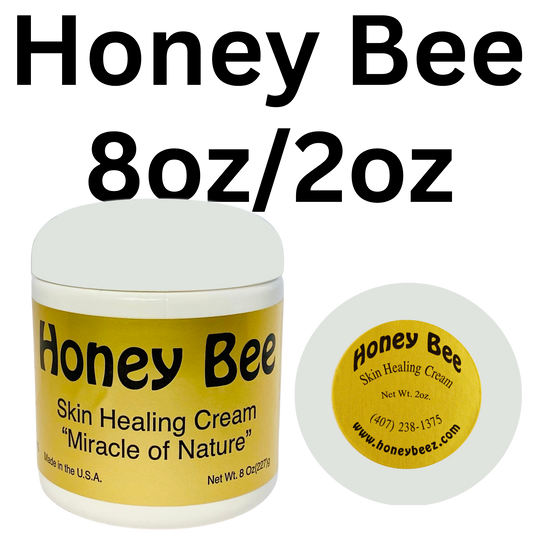 Honey Bee Skin Healing Cream 8oz and 2oz