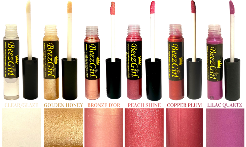 img: all six of our shine and sparkle lip gloss